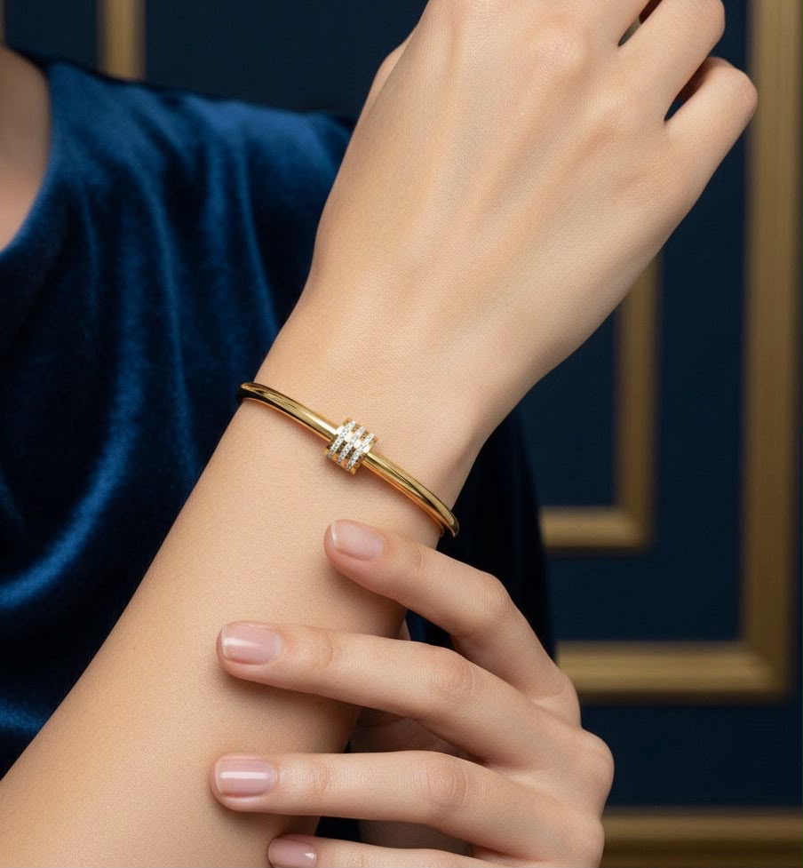 Trendy Drum Handcuff Bracelet | Premium 316L Stainless Steel