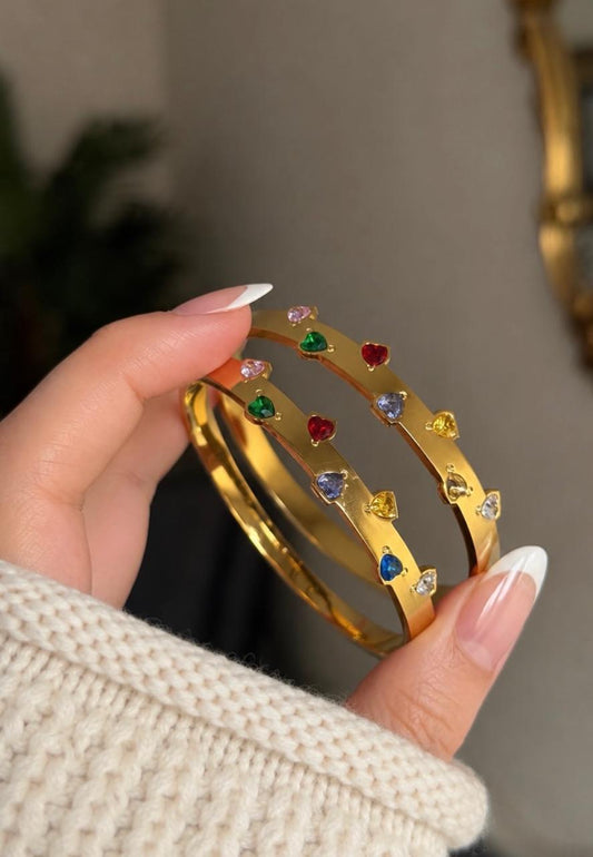 Premium Stainless Steel Handcuff Bracelet | Luxury Silver Multi White Design