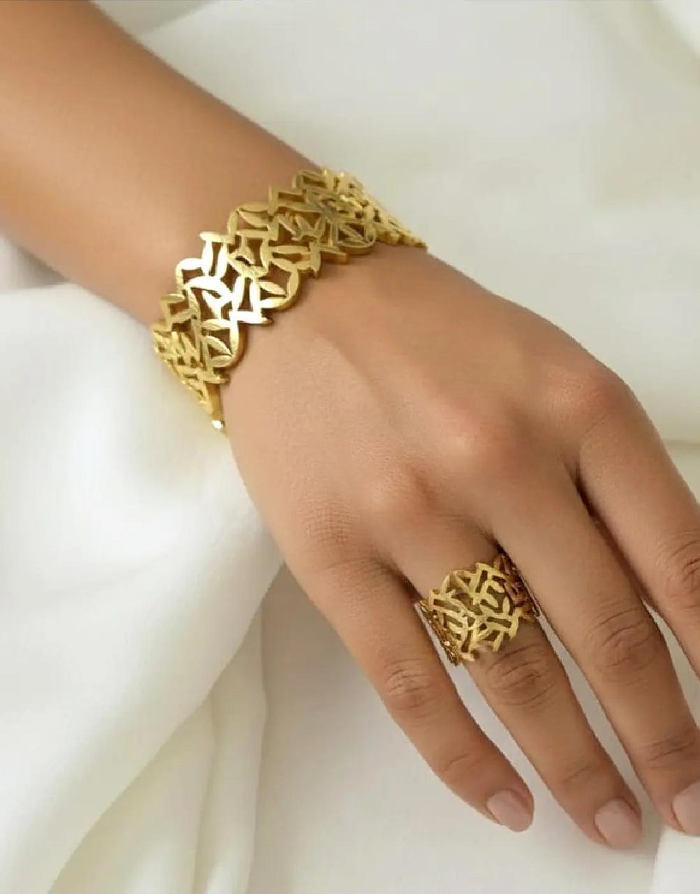 ✨ Premium Stainless Steel Combo Cuff Bracelet | Free Size
